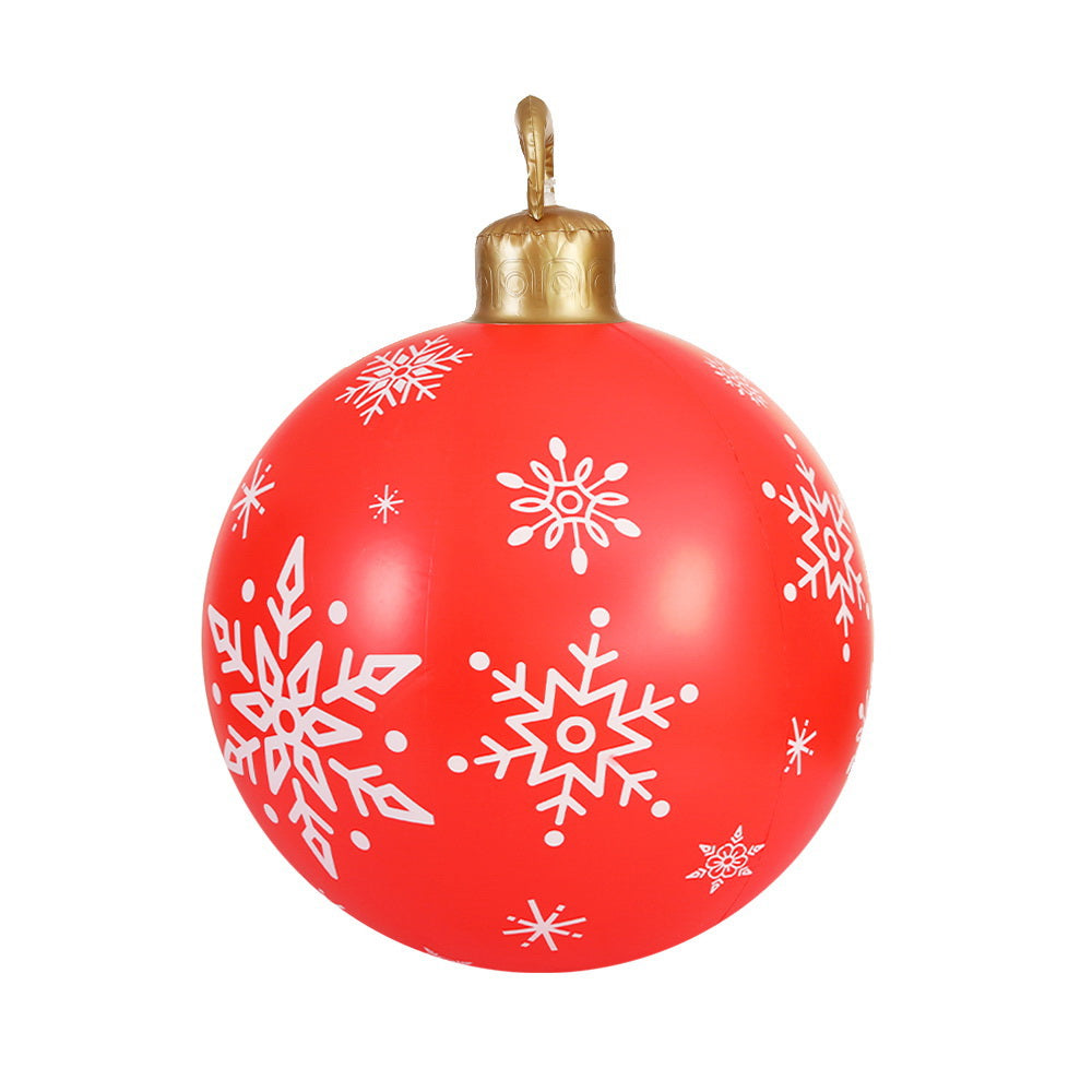 60cm Inflatable Red Christmas Ball – Indoor & Outdoor Holiday Decoration