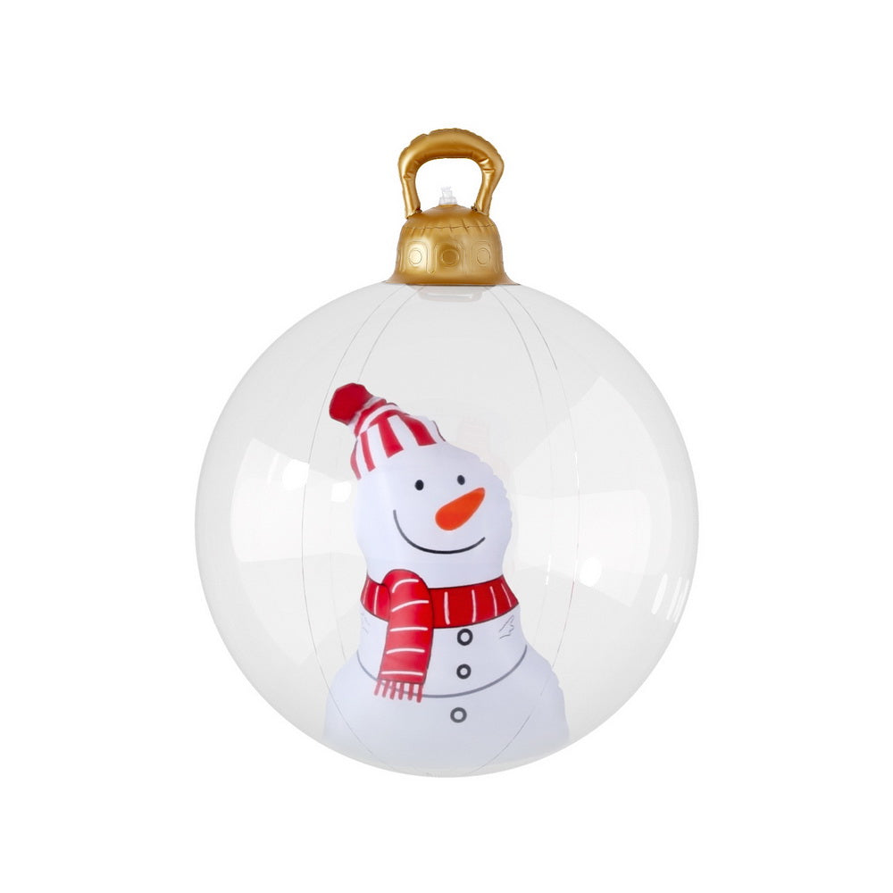 60cm Clear Inflatable Snowman Bauble – Outdoor Christmas Decoration
