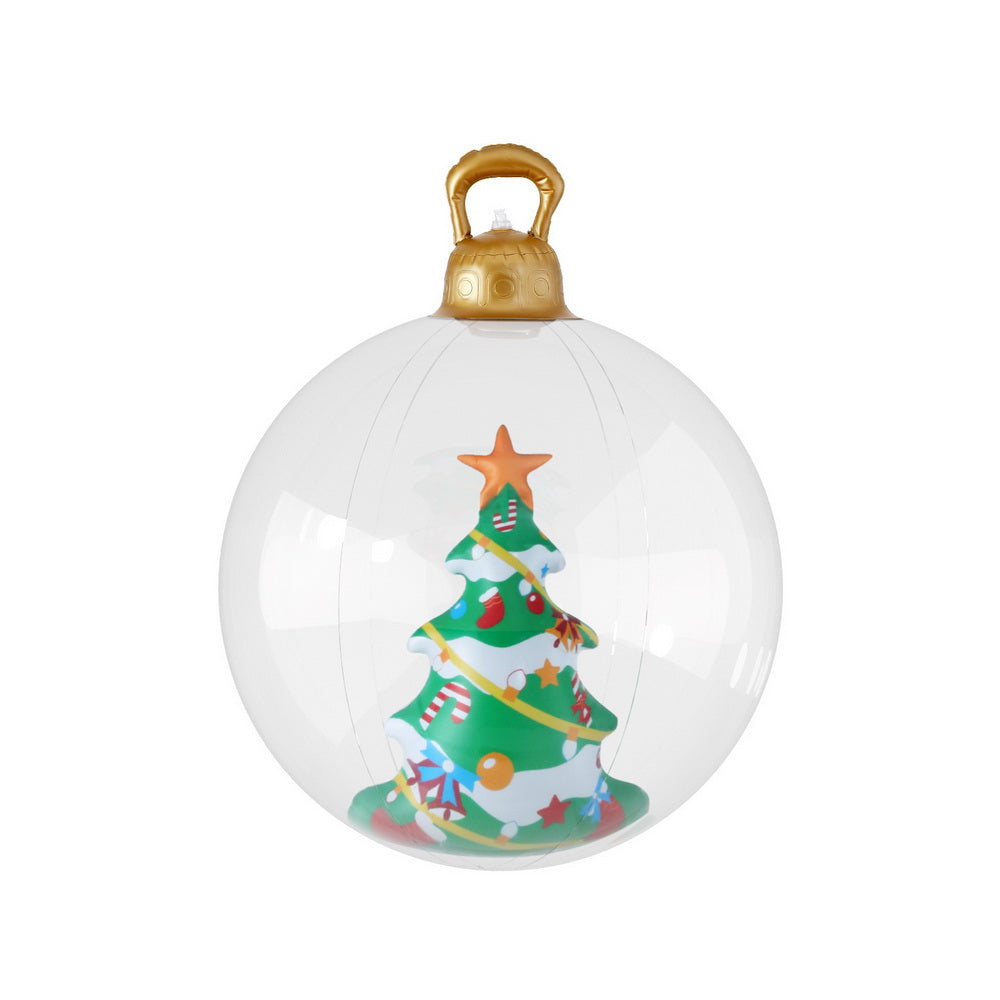 60cm Clear Inflatable Christmas Tree Bauble – Holiday Decoration