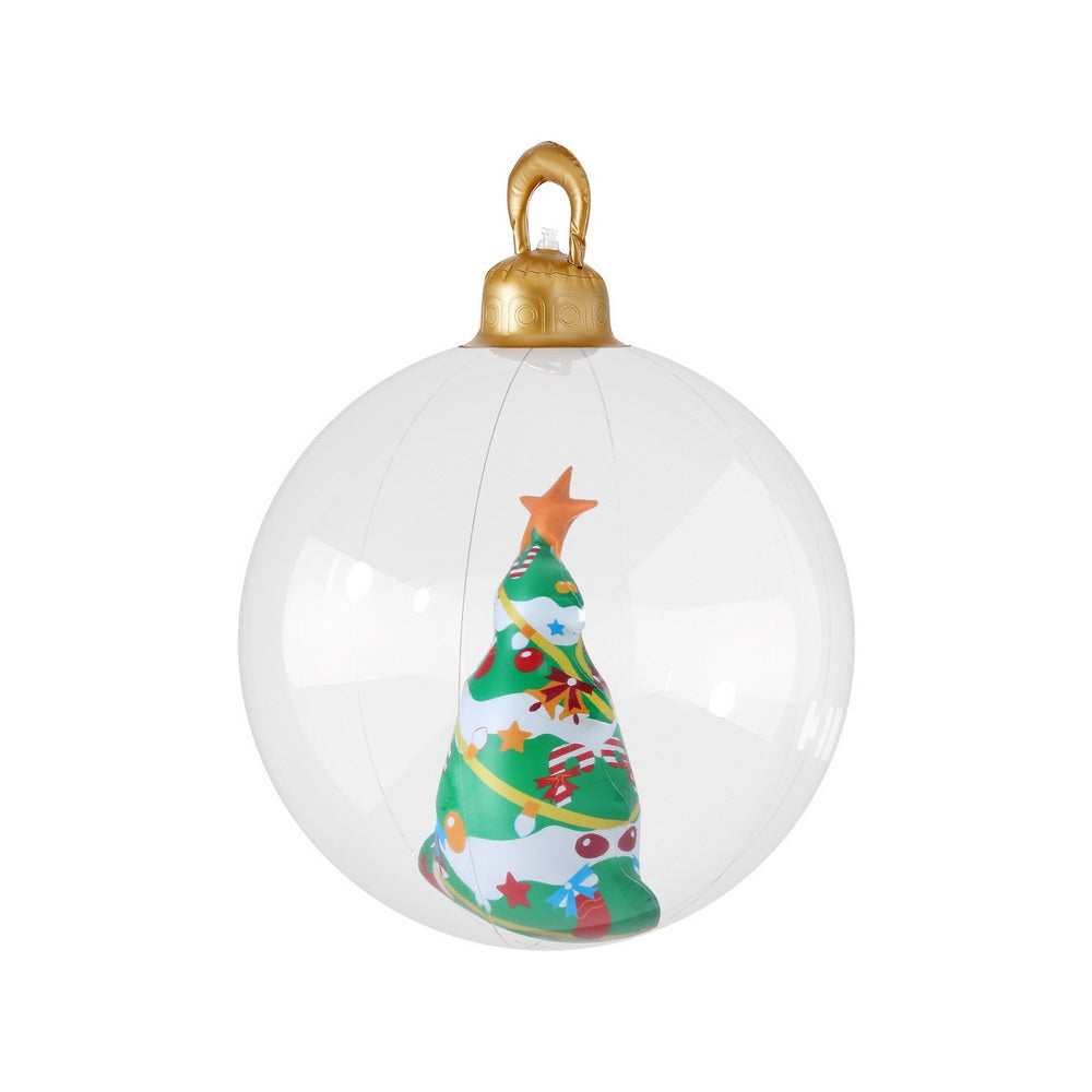 60cm Clear Inflatable Christmas Tree Bauble – Holiday Decoration