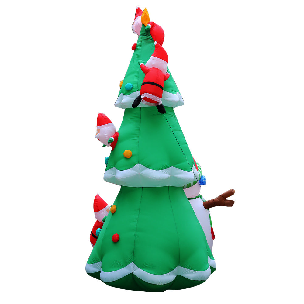 5M Inflatable Santa & Christmas Tree – LED-Lit Holiday Decoration