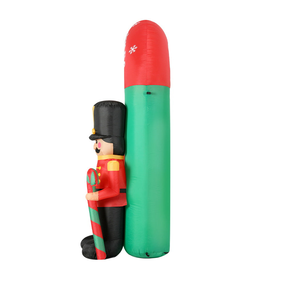 2.4M Inflatable Nutcracker Archway – LED-Lit Christmas Decoration