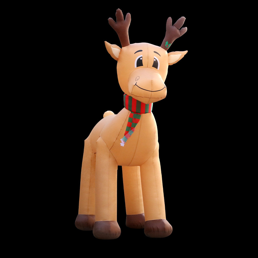 5M Giant Inflatable Reindeer – LED-Lit Christmas Decoration