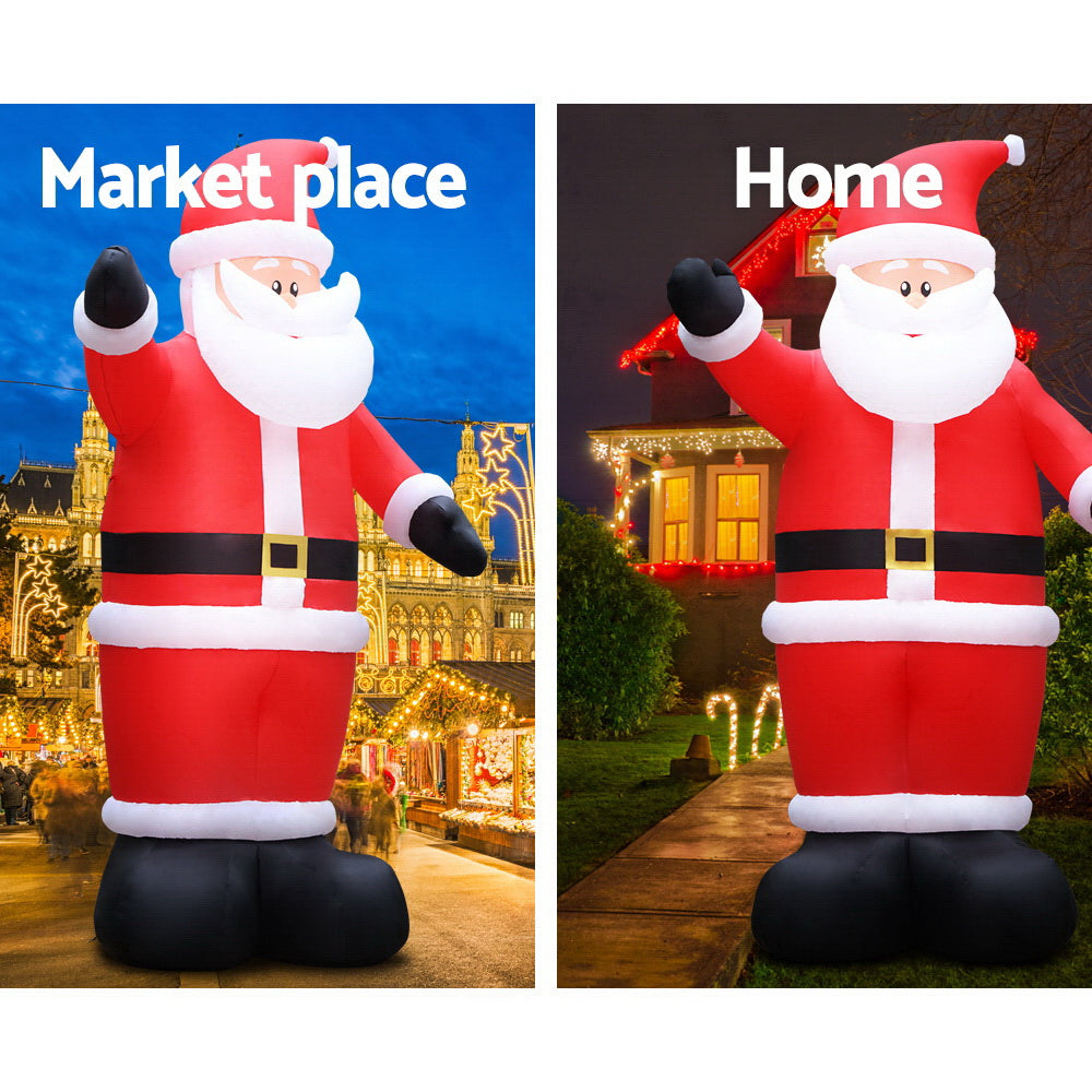 5M Inflatable Santa – Giant LED-Lit Christmas Decoration