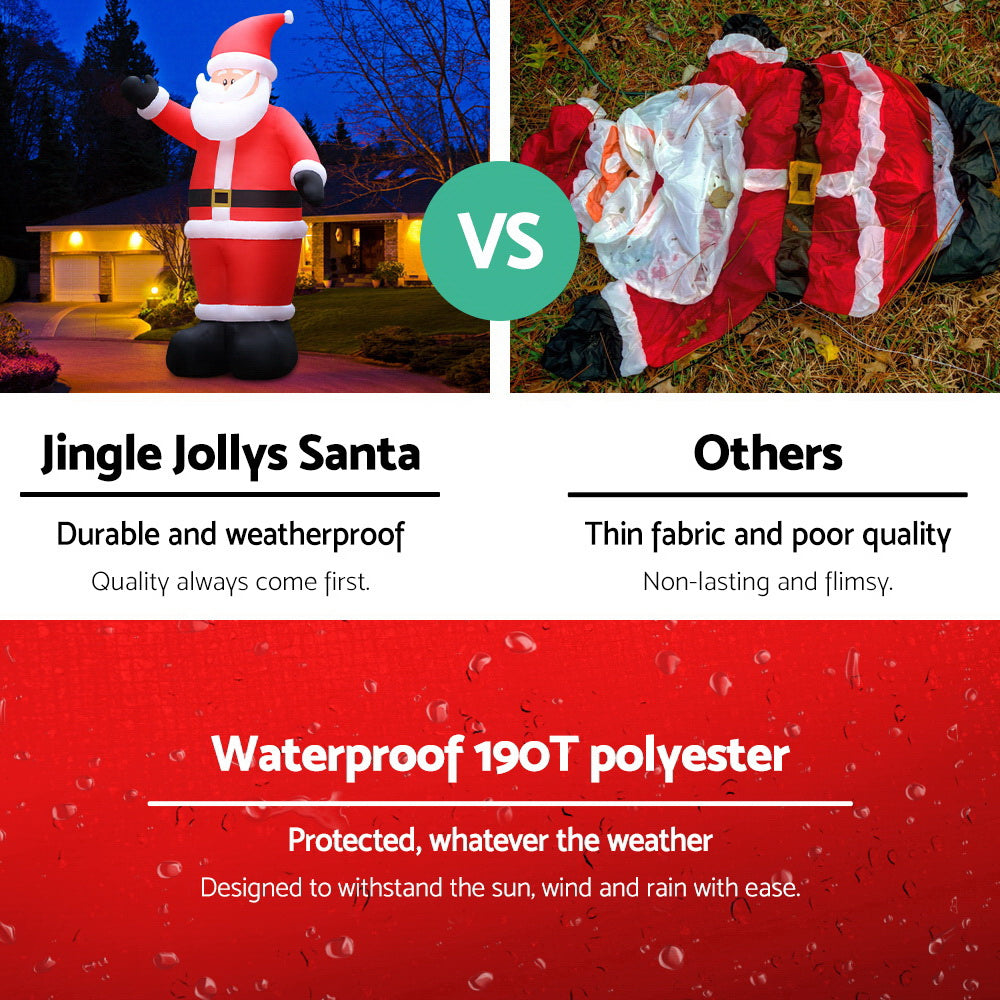 5M Inflatable Santa – Giant LED-Lit Christmas Decoration