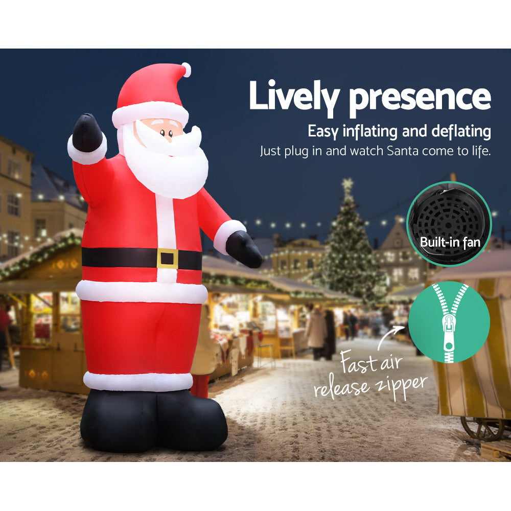 5M Inflatable Santa – Giant LED-Lit Christmas Decoration