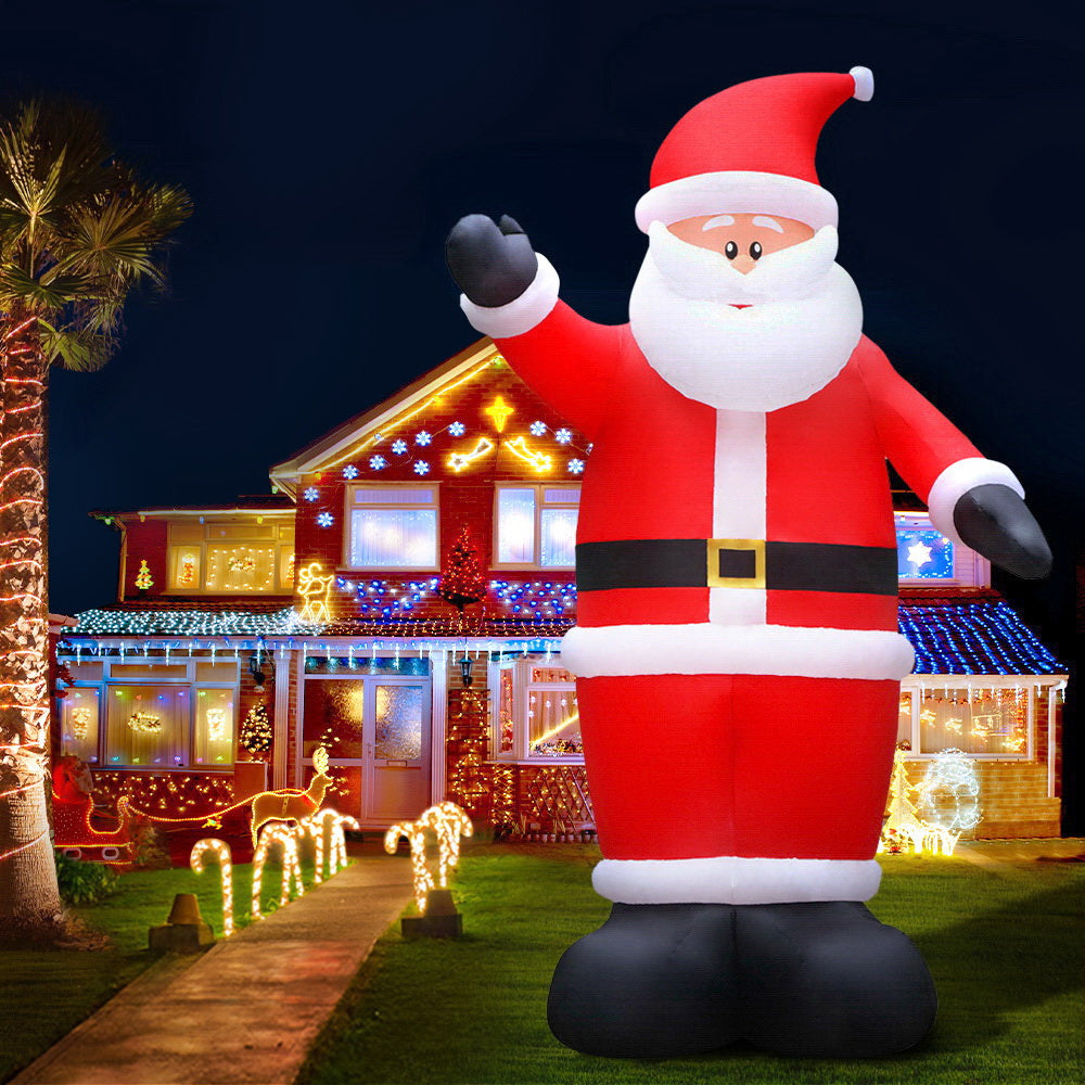 5M Inflatable Santa – Giant LED-Lit Christmas Decoration