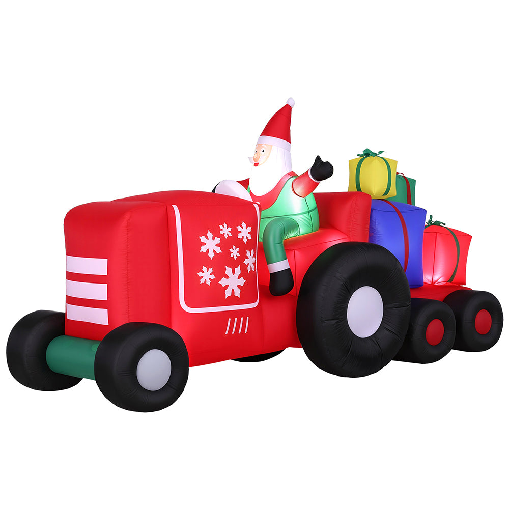2.6M Inflatable Santa Truck – LED Illuminated Christmas Decoration