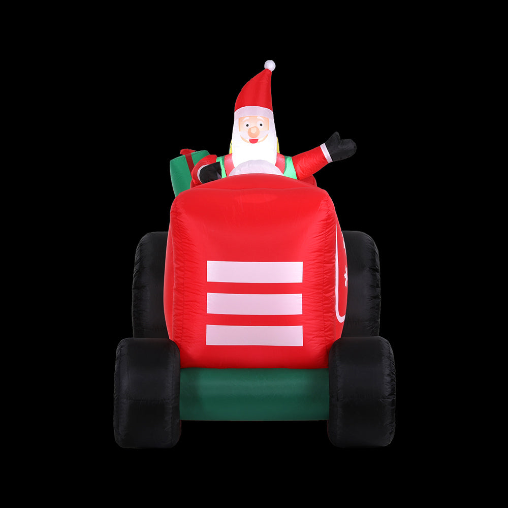 2.6M Inflatable Santa Truck – LED Illuminated Christmas Decoration