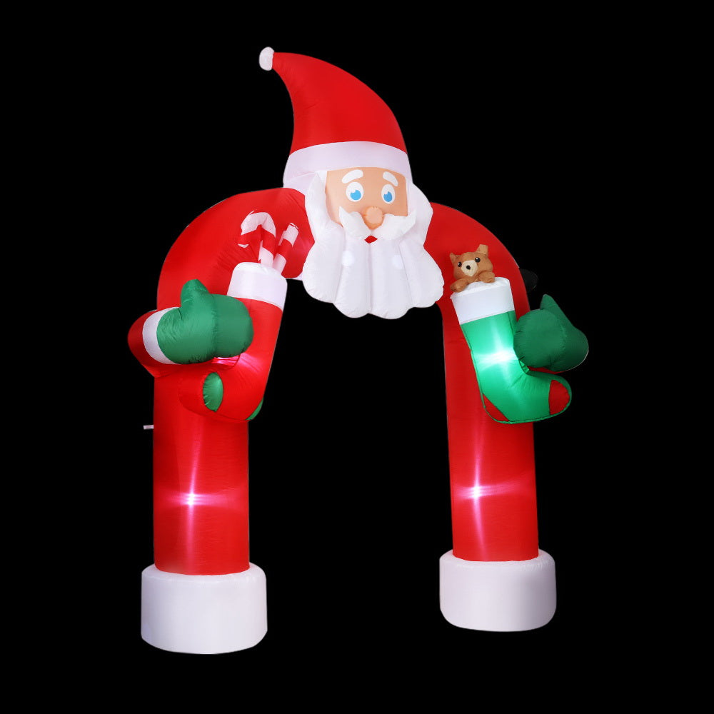 3M Inflatable Santa Archway – LED-Lit Christmas Decoration