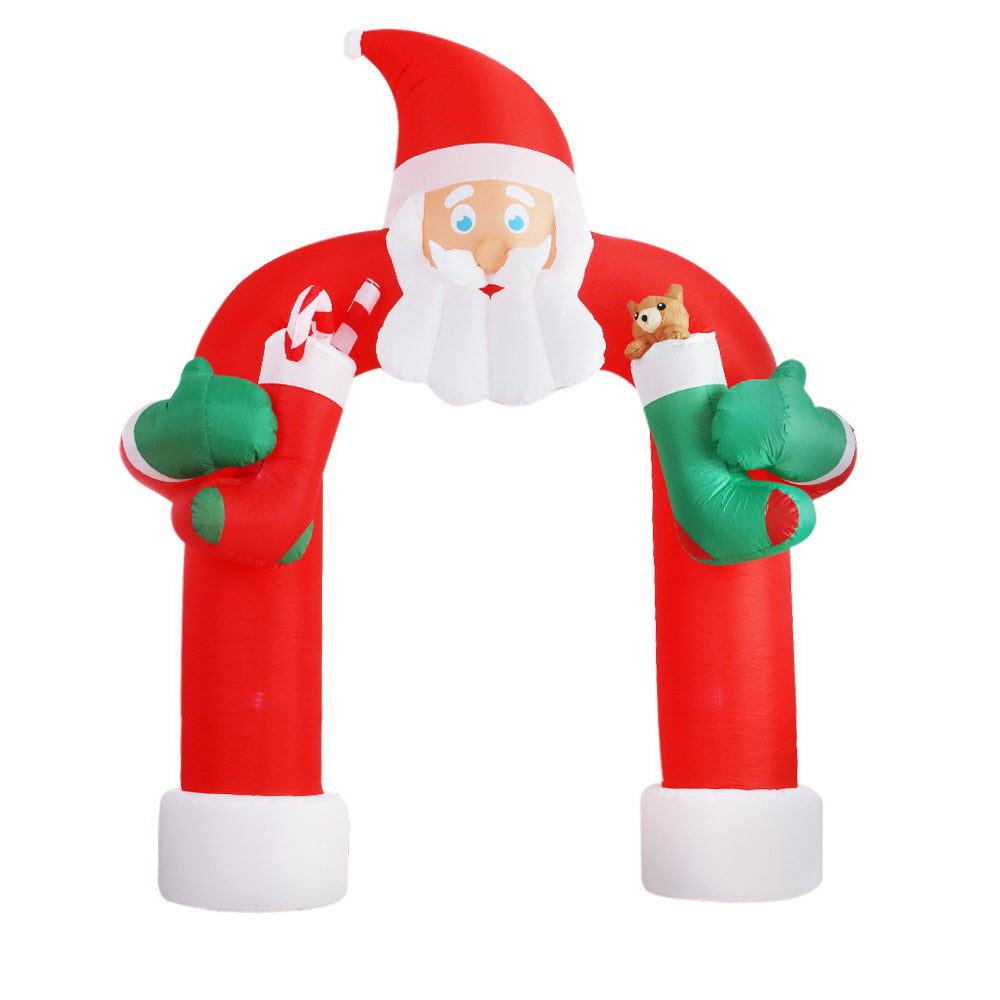 3M Inflatable Santa Archway – LED-Lit Christmas Decoration