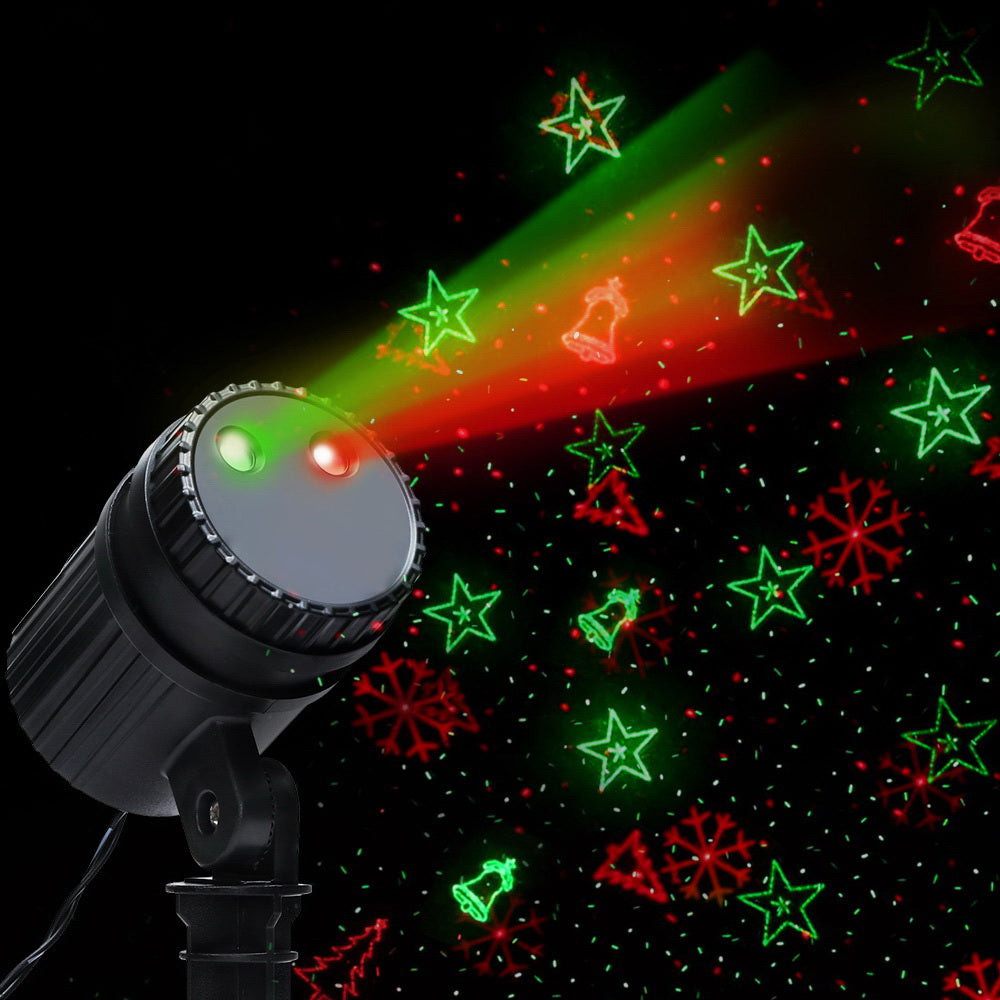 Christmas Laser Light Projectors – Red & Green or 12-Pattern LED Indoor/Outdoor