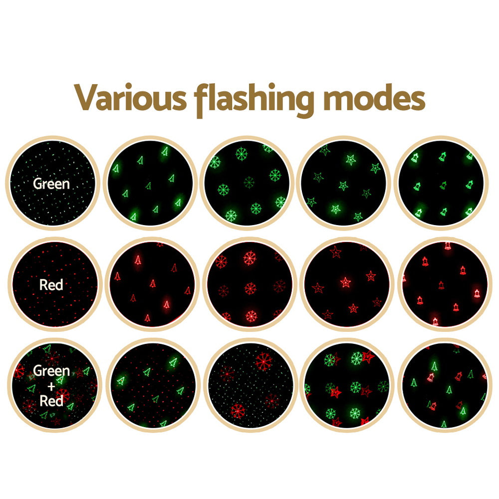 Christmas Laser Light Projectors – Red & Green or 12-Pattern LED Indoor/Outdoor