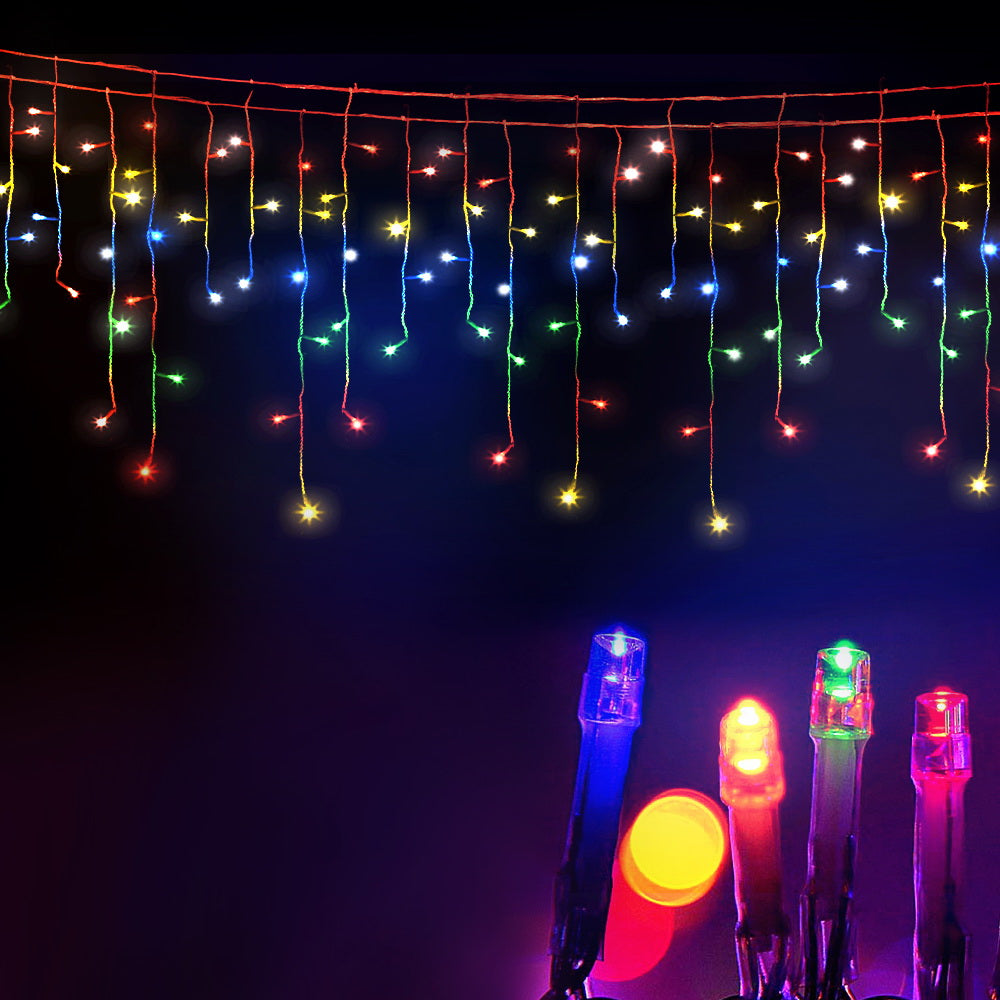 20M Icicle Lights – 800 LEDs, 8 Modes, Indoor/Outdoor