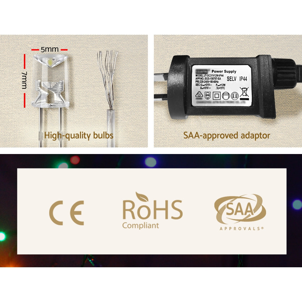 20M Icicle Lights – 800 LEDs, 8 Modes, Indoor/Outdoor