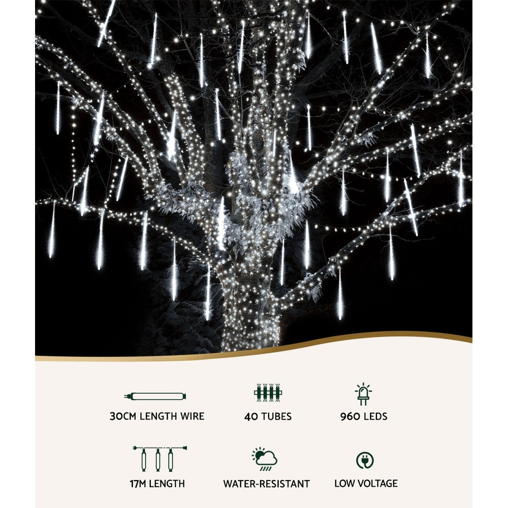 7M/12M Shower Icicle LED Lights – 8 Modes, Indoor/Outdoor