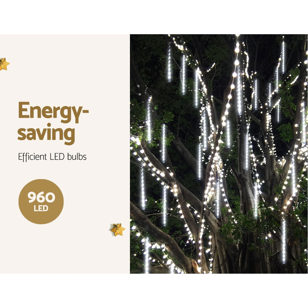 7M/12M Shower Icicle LED Lights – 8 Modes, Indoor/Outdoor