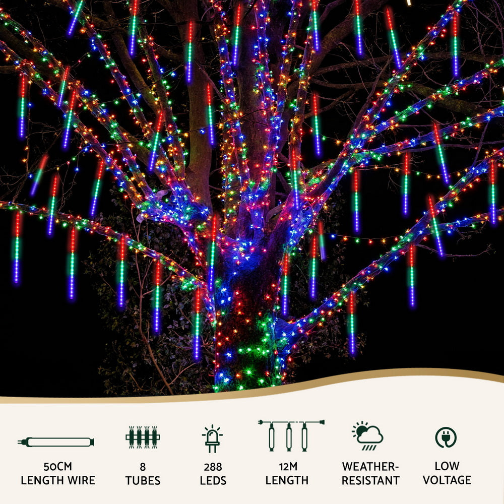 7M Icicle Meteor Shower Christmas Lights – 288 LED