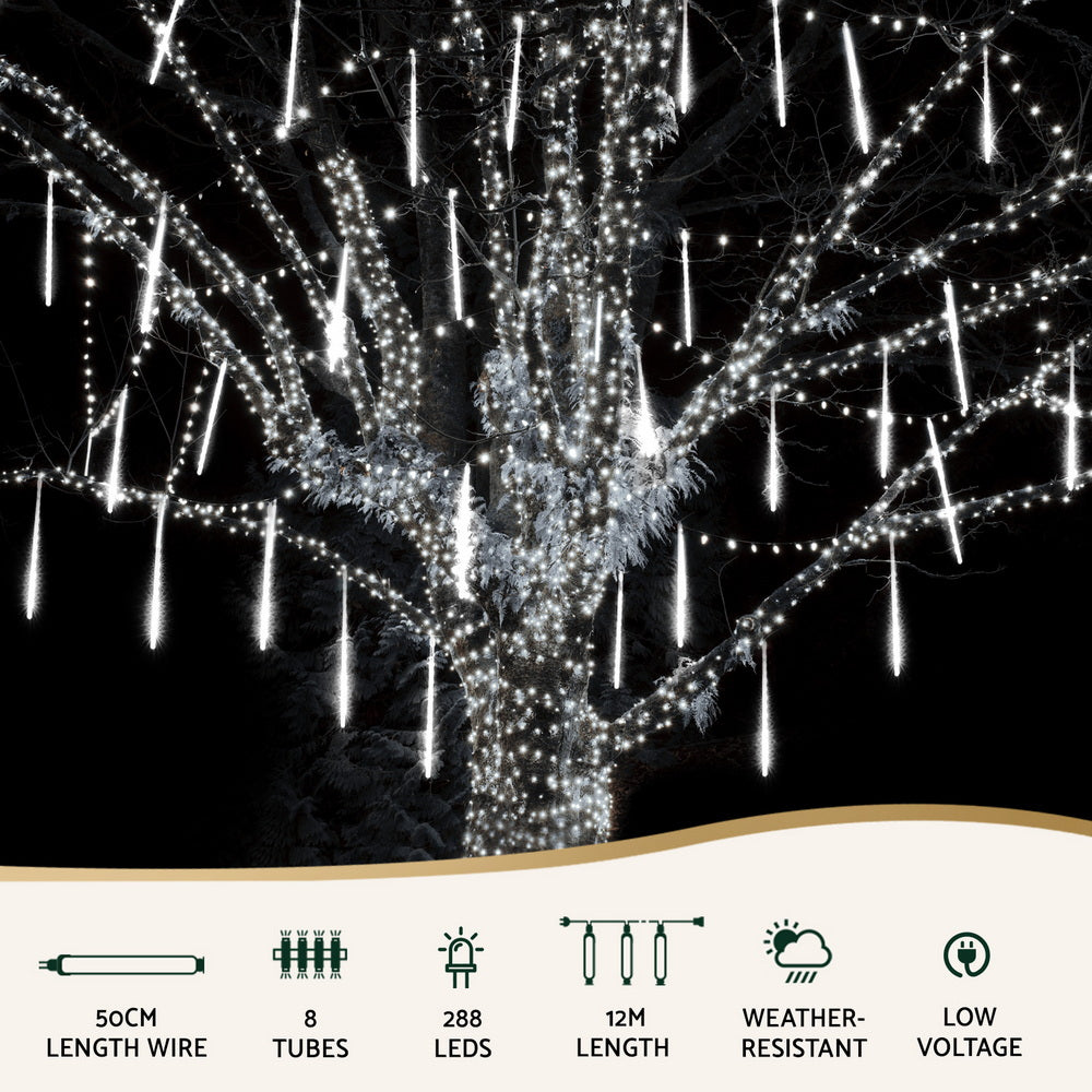 7M Icicle Meteor Shower Christmas Lights – 288 LED