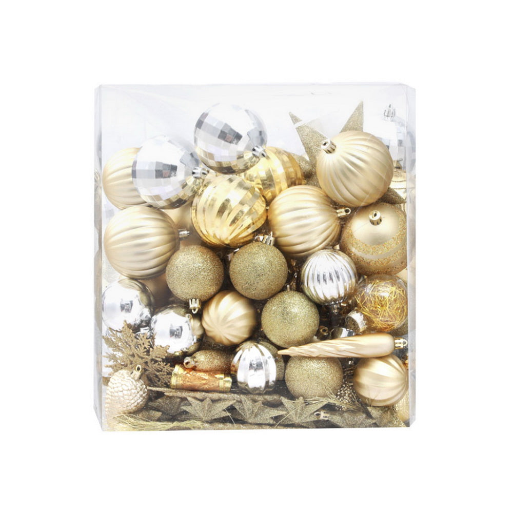 125pcs Gold & Silver Christmas Ornament Set – Shatterproof Tree Decorations