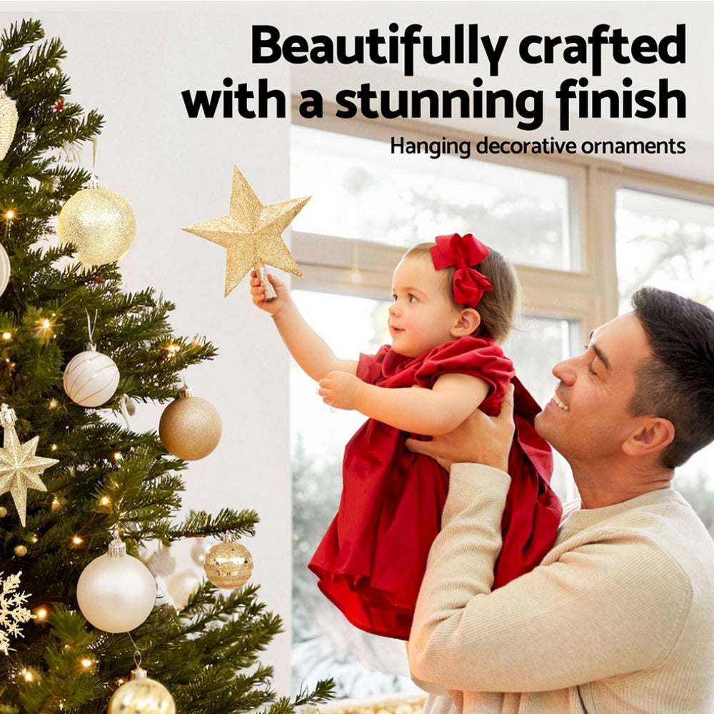 125pcs Gold & Silver Christmas Ornament Set – Shatterproof Tree Decorations