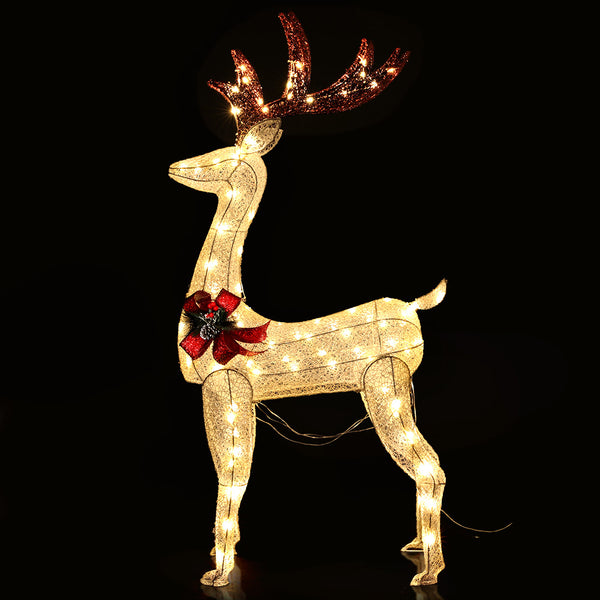1.5M Reindeer Motif Light – Warm White LEDs 100 Lights