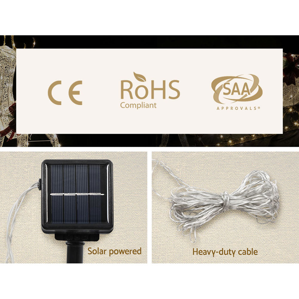 3D Reindeer Christmas Lights Set – Cold White LED Indoor/Outdoor Display