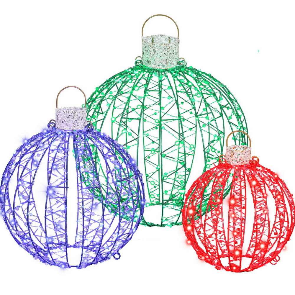 3PCS Fairy Light Ball Set – 320 RGB LED Indoor/Outdoor Display