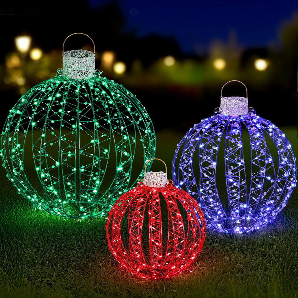 3PCS Fairy Light Ball Set – 320 RGB LED Indoor/Outdoor Display