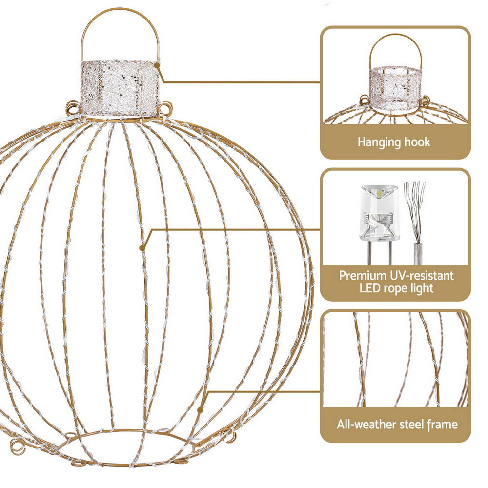 3PCS Fairy Light Ball Set – 320 Warm White LED Indoor/Outdoor Display