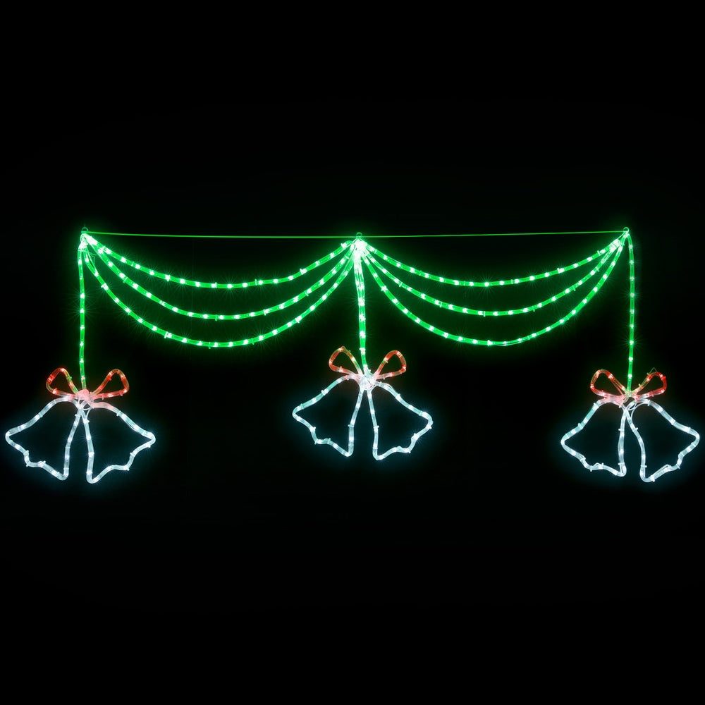 Jingle Jollys LED Jingle Bells Christmas Light Display – Multi-Colour, Indoor & Outdoor Use 🔔