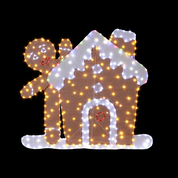 105CM Gingerbread House Motif Light – Multi-Colour LEDs 330 Lights