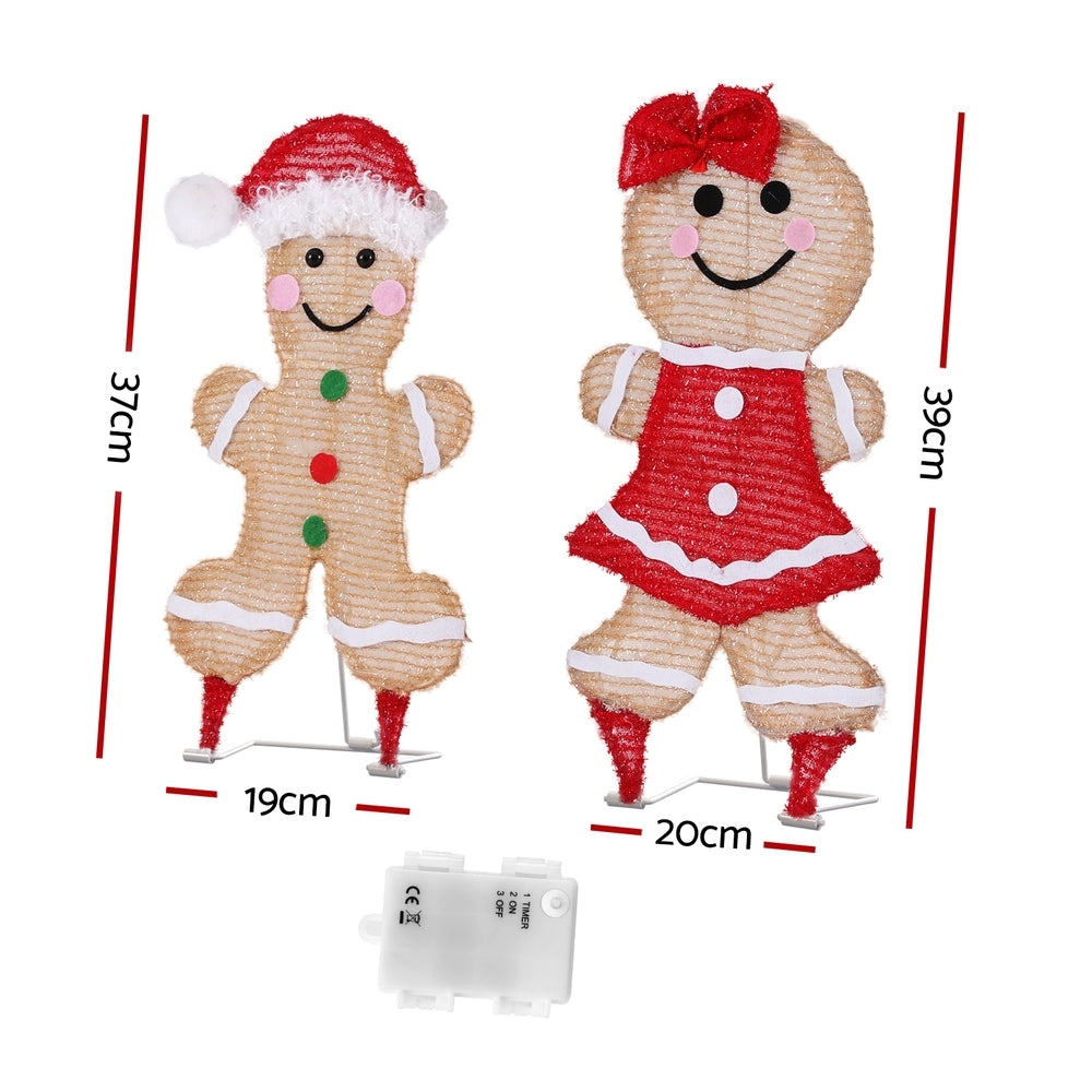 Gingerbread Christmas Light Set – Multi-Coloured LED Battery Operated Indoor/Outdoor