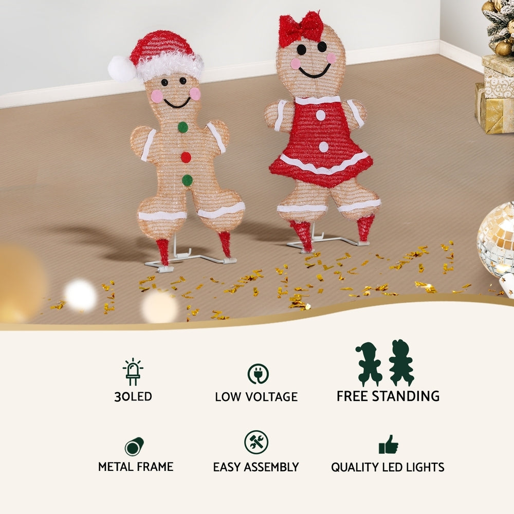 Gingerbread Christmas Light Set – Multi-Coloured LED Battery Operated Indoor/Outdoor