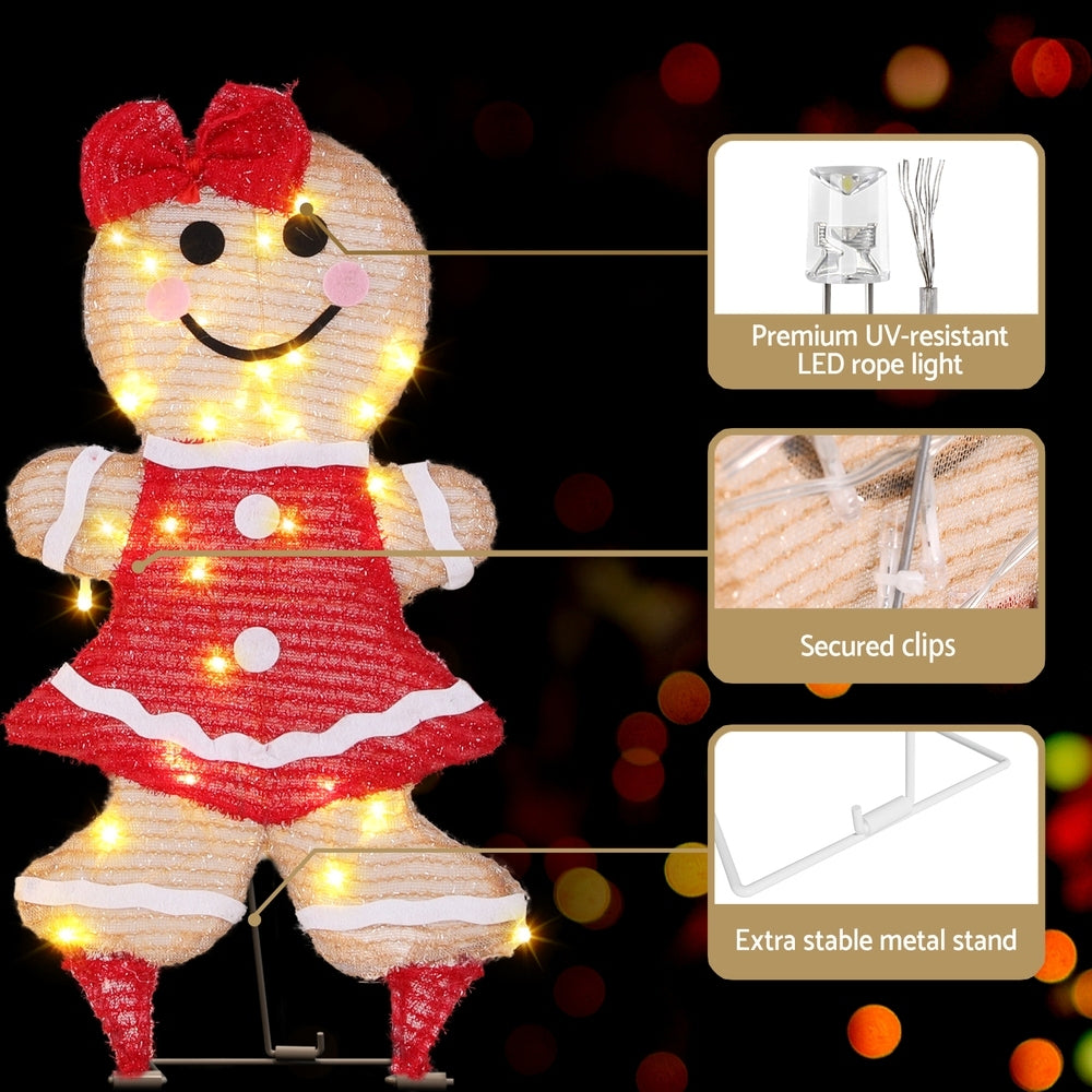 Gingerbread Christmas Light Set – Multi-Coloured LED Battery Operated Indoor/Outdoor