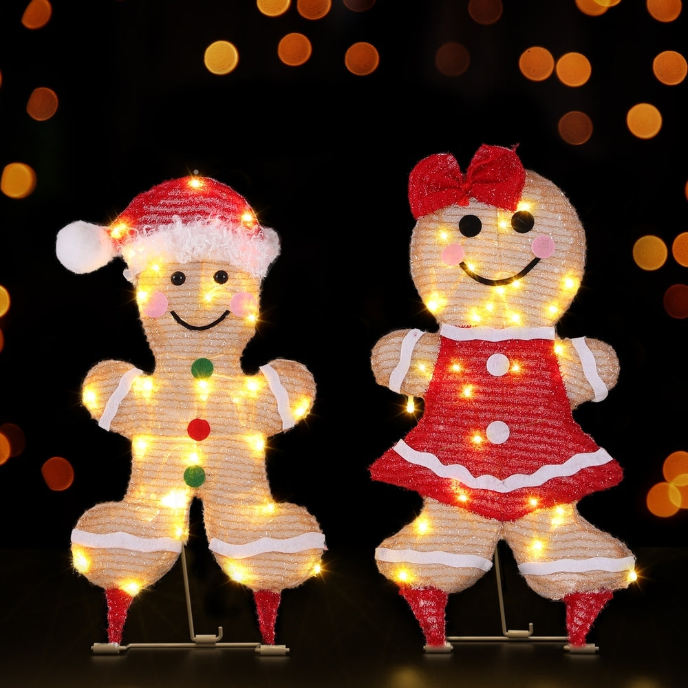 Gingerbread Christmas Light Set – Multi-Coloured LED Battery Operated Indoor/Outdoor