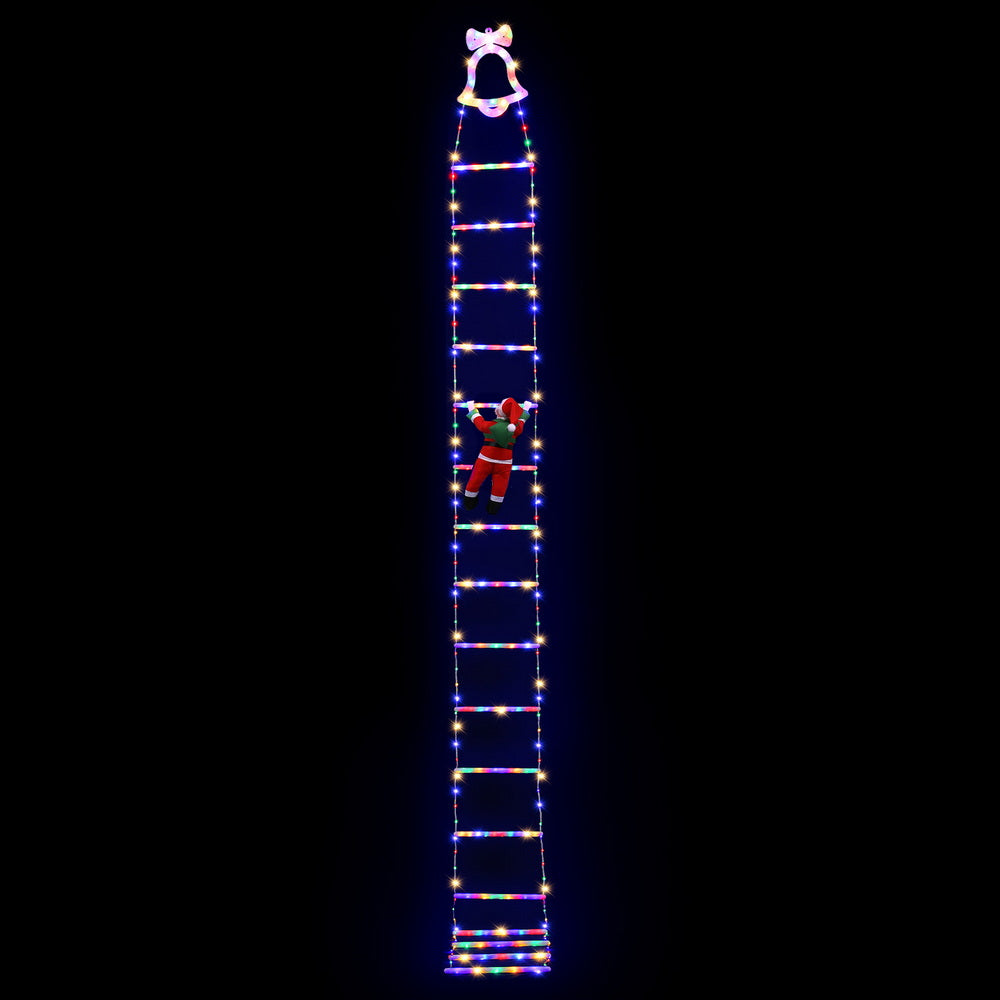 3.5M Christmas Ladder Lights – 300 Multi-Coloured LEDs with Santa