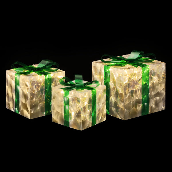 23CM Gift Box Motif Light Set – 70 Warm White LED Lights