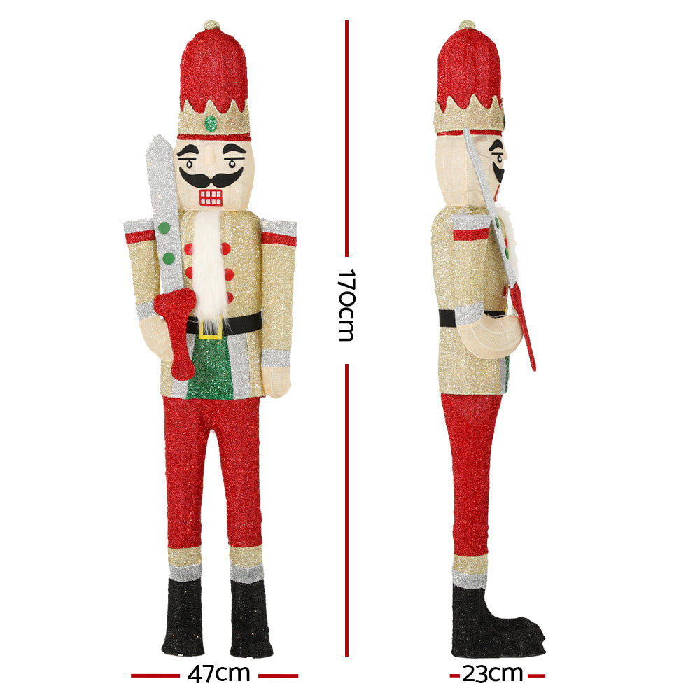 3D Nutcracker Christmas Light Display – Warm White LED Indoor/Outdoor