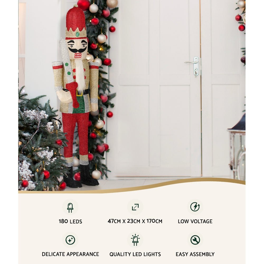 3D Nutcracker Christmas Light Display – Warm White LED Indoor/Outdoor