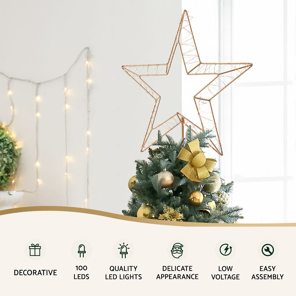 70CM 3D Christmas Star Light Display – Warm White LED Indoor/Outdoor