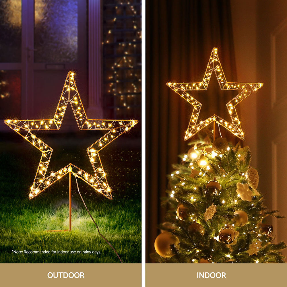 70CM 3D Christmas Star Light Display – Warm White LED Indoor/Outdoor