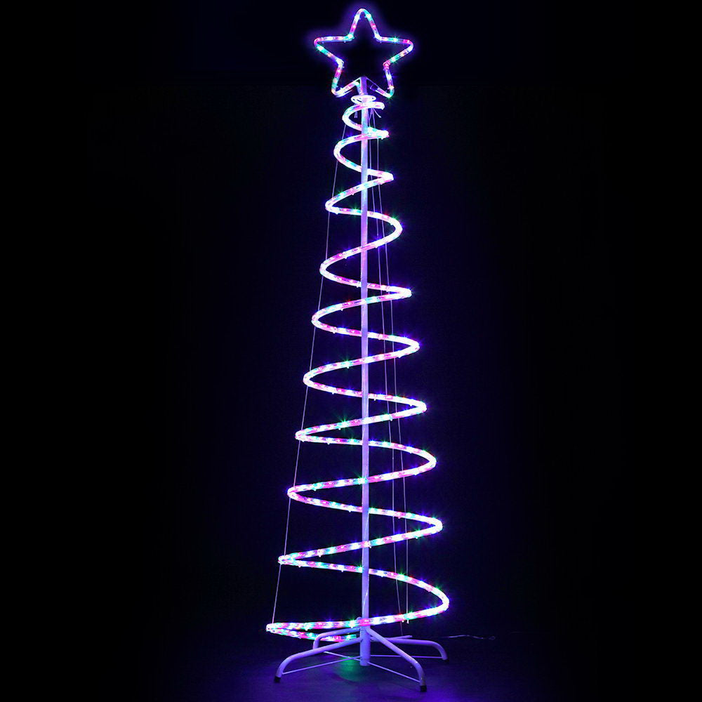 6.2FT LED Rope Light Christmas Tree – 288 Multi-Colour Lights, Indoor & Outdoor
