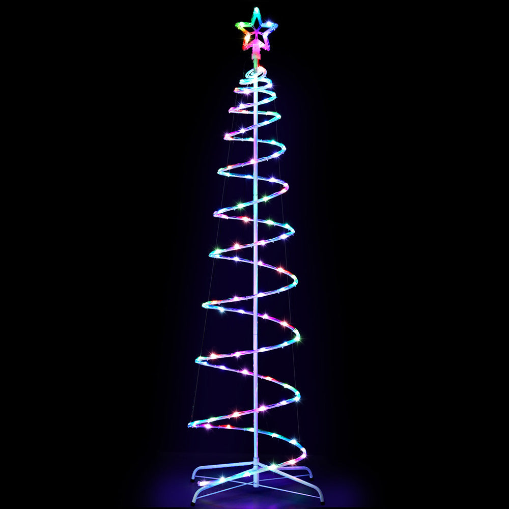 7FT LED Christmas Tree – 100 RGB Rope Lights with Remote Control