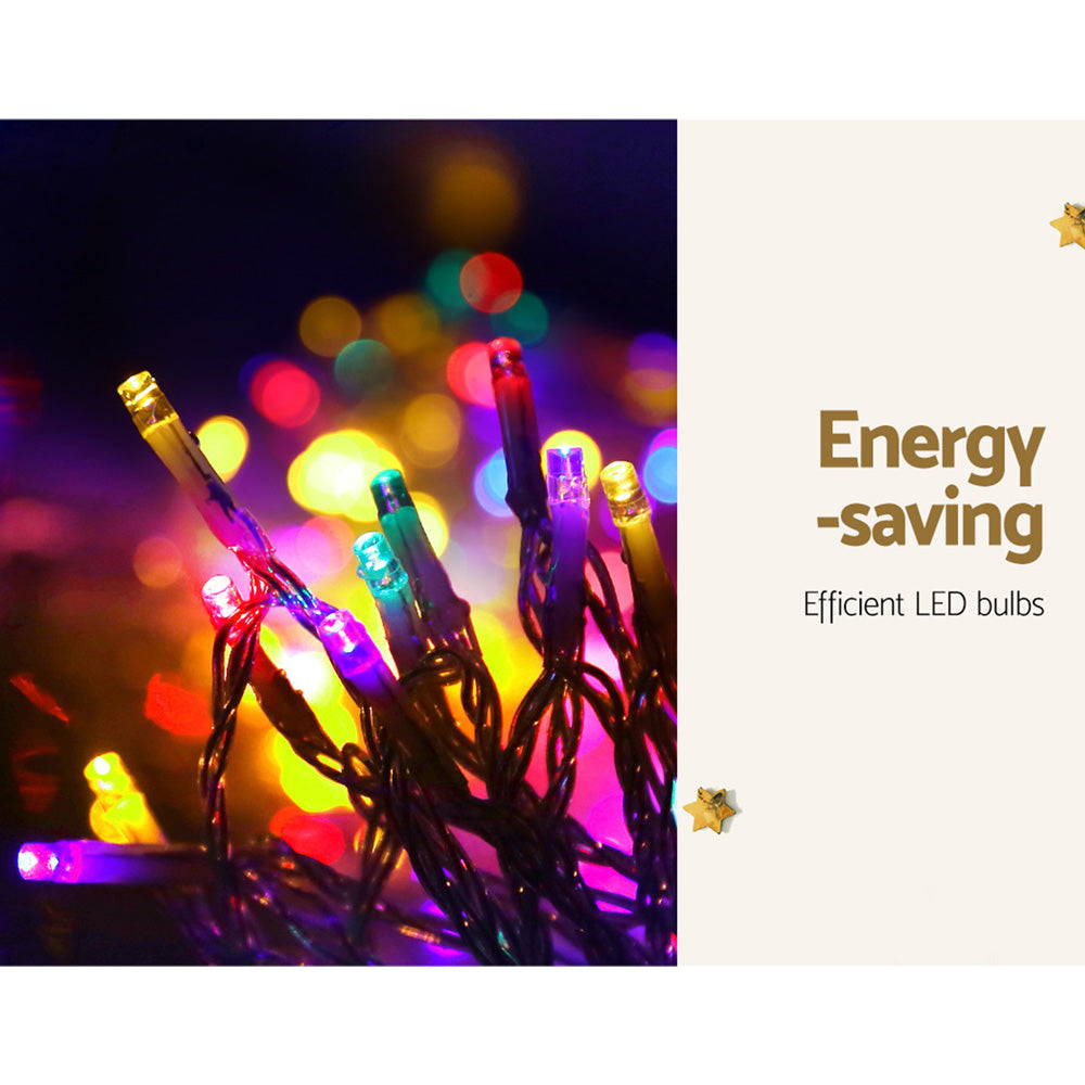 3M/5M Six-Strand Cascading Christmas Lights – Solar or Plug-In LED Display