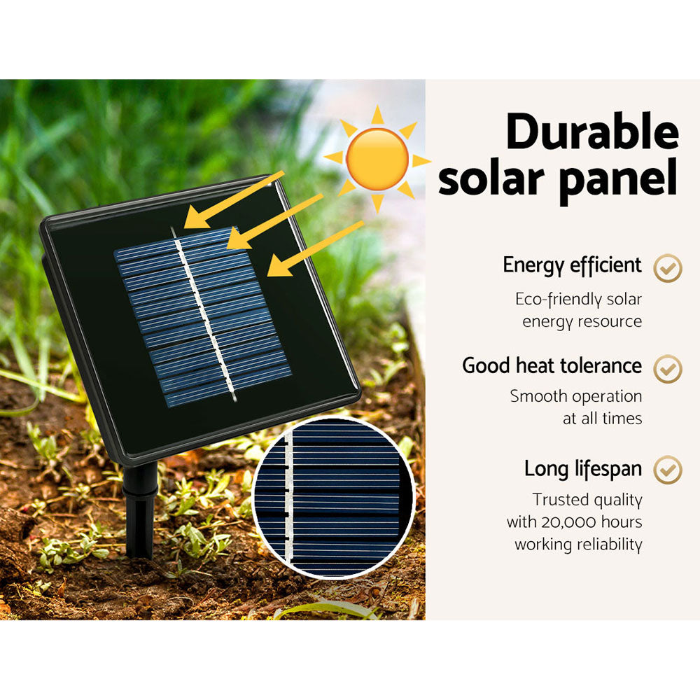 8FT Solar-Powered LED Christmas Tree – Multi-Colour Lights, 8 Modes