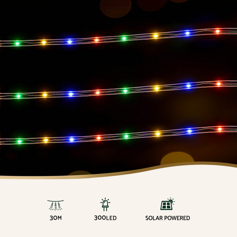 30M Christmas Rope Lights – 300 Multi-Colour LED String