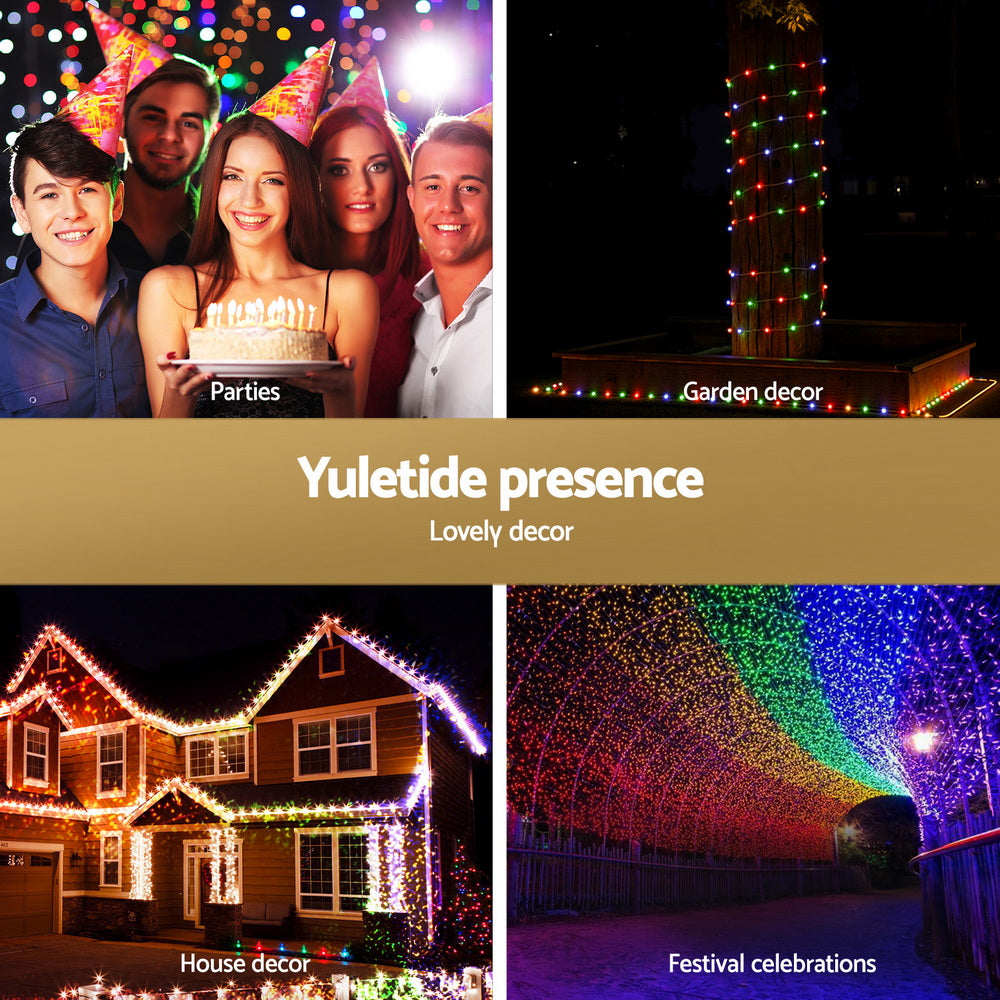 30M Christmas Rope Lights – 300 Multi-Colour LED String