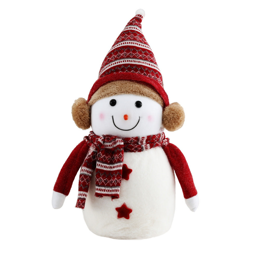 Christmas Snowman Ornament – 35cm, 45cm or 60cm Plush Handcrafted Decoration