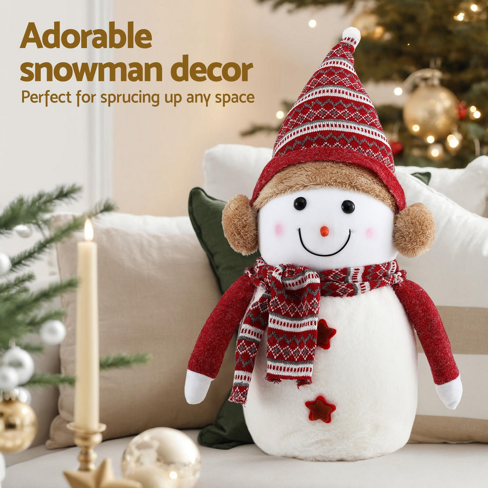 Christmas Snowman Ornament – 35cm, 45cm or 60cm Plush Handcrafted Decoration
